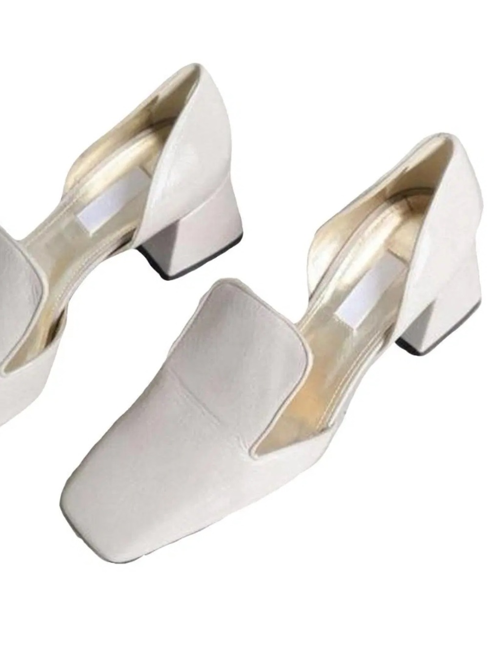 Suzanne Rae d’Orsay white loafers 38